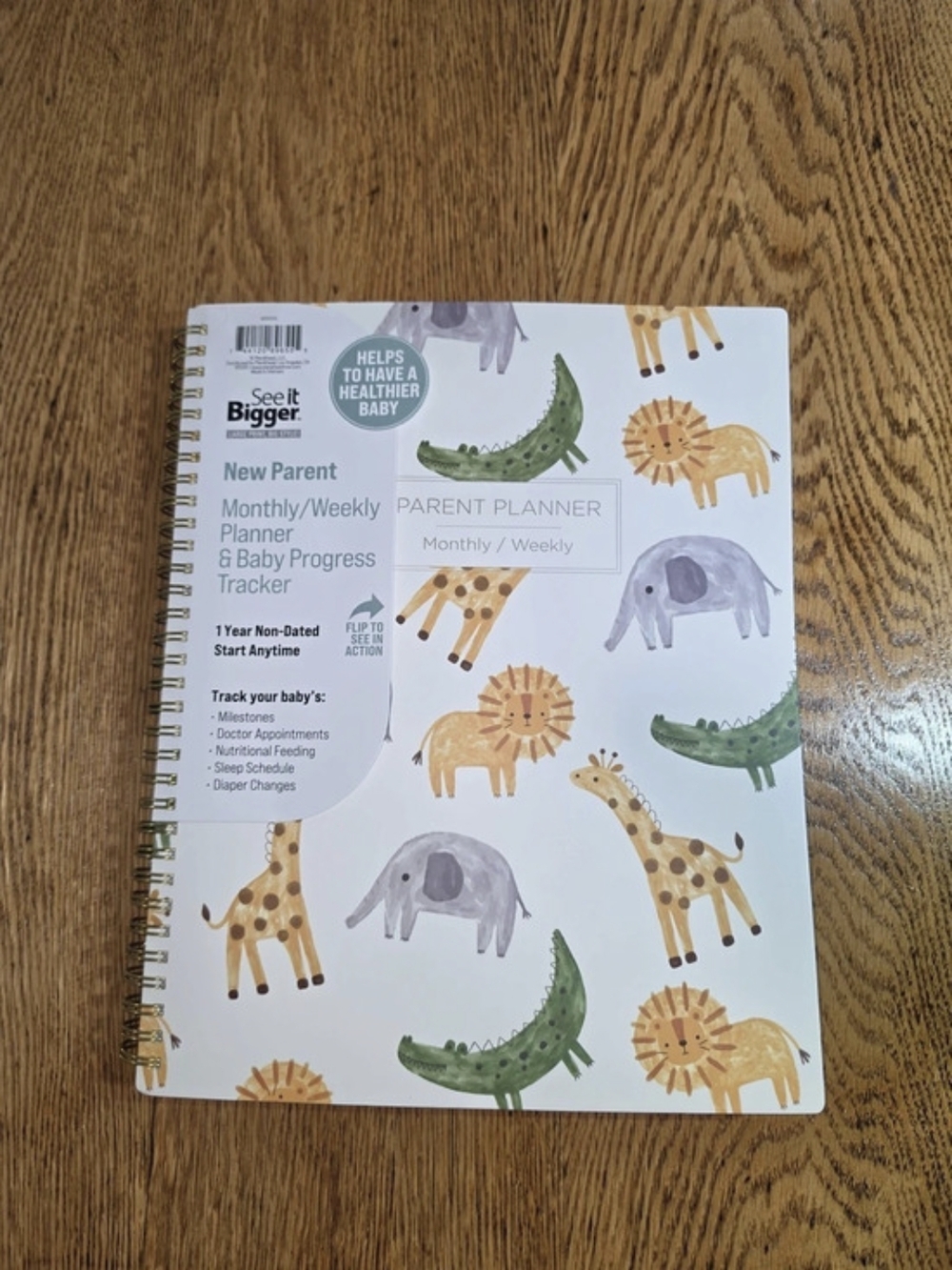 Blue Sky New Parent Monthly/Weekly Planner & Baby Progress Tracker 2026-2027